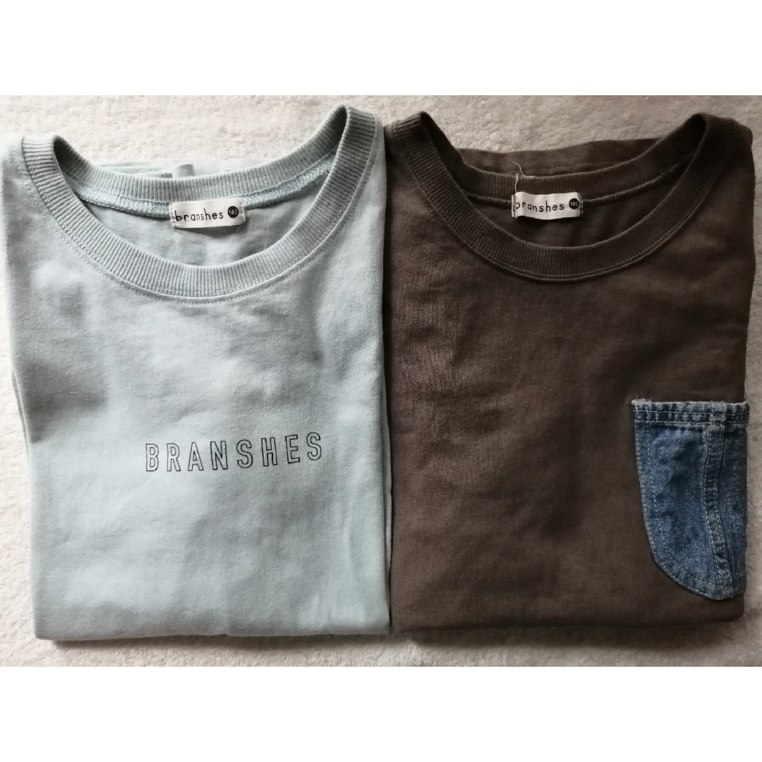 Branshes(ブランシェス)の【USED】ブランシェス 長袖Tシャツ 2枚 140cm キッズ/ベビー/マタニティのキッズ服男の子用(90cm~)(Tシャツ/カットソー)の商品写真