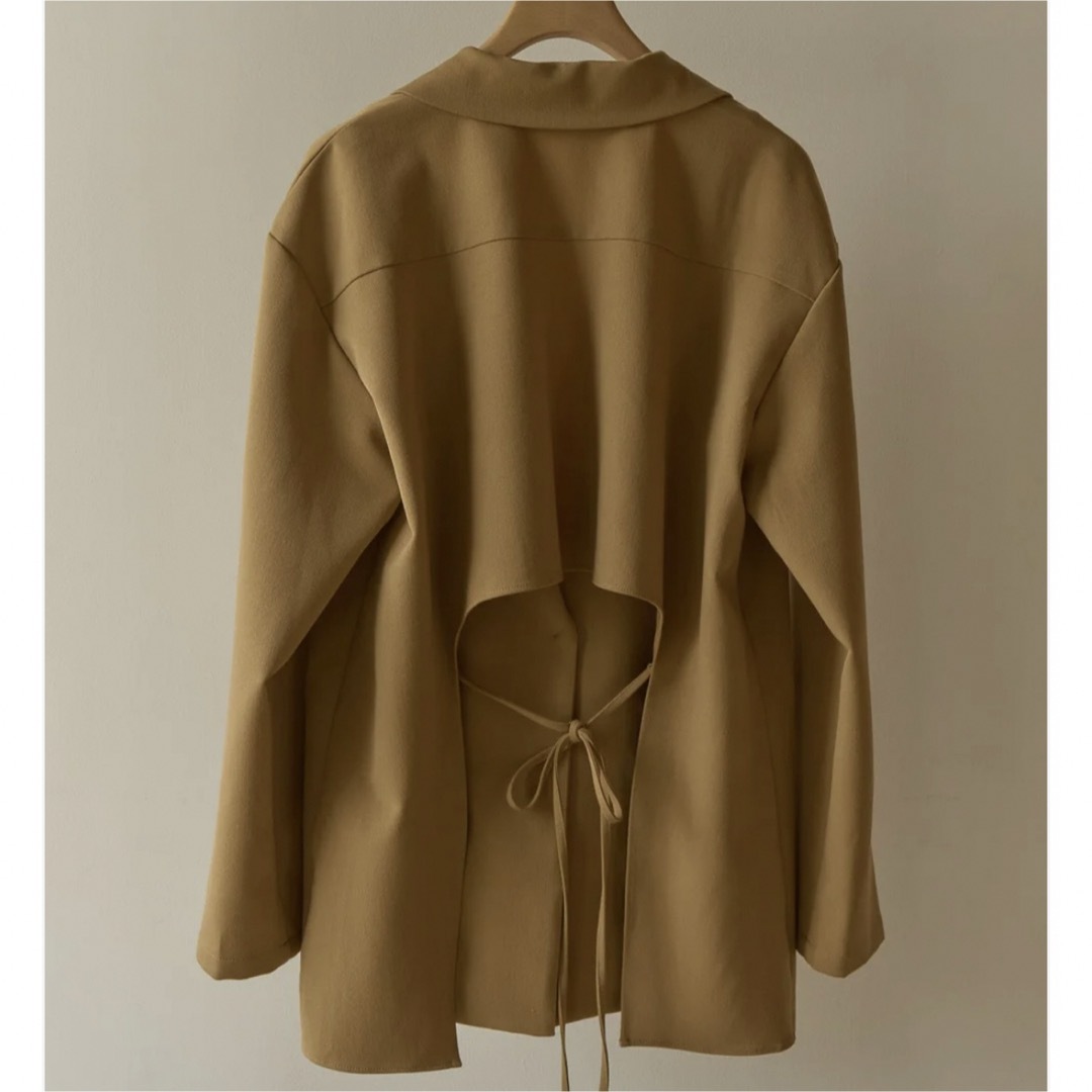 新品/Eaphi/back ribbon classy jacket/camelの通販 by na's shop｜ラクマ