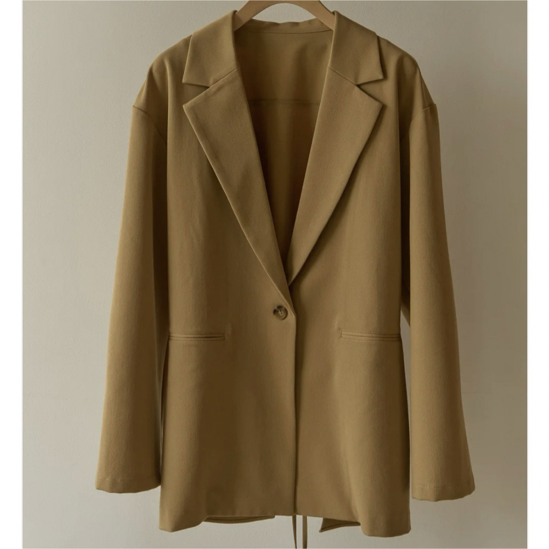 新品/Eaphi/back ribbon classy jacket/camelの通販 by na's shop｜ラクマ