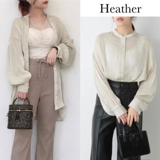 ヘザー(heather)のヘザー 2way サテン ゆったりシャツ(シャツ/ブラウス(長袖/七分))