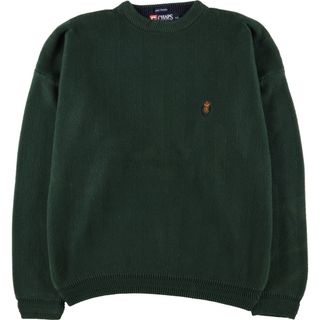 ラルフローレン(Ralph Lauren)の古着 90年代 ラルフローレン Ralph Lauren CHAPS チャップス ヘリンボーン コットンニットセーター メンズXXL ヴィンテージ /eaa344630(ニット/セーター)