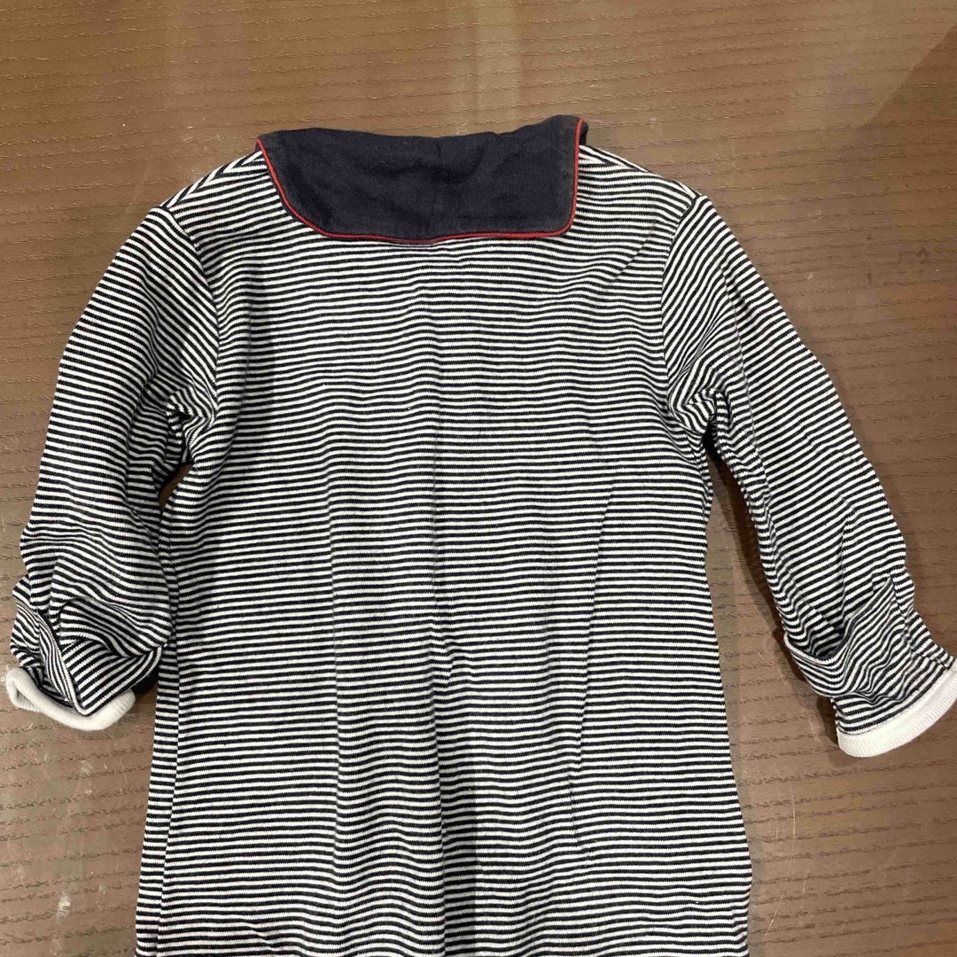 PETIT BATEAU(プチバトー)のプチバトー　ボーダーロンパース キッズ/ベビー/マタニティのベビー服(~85cm)(ロンパース)の商品写真