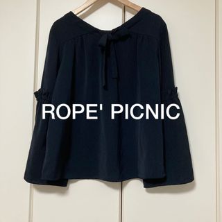 ロペピクニック(Rope' Picnic)のロペピクニック　2ウェイフレアスリーブブラウス　ネイビー(シャツ/ブラウス(長袖/七分))