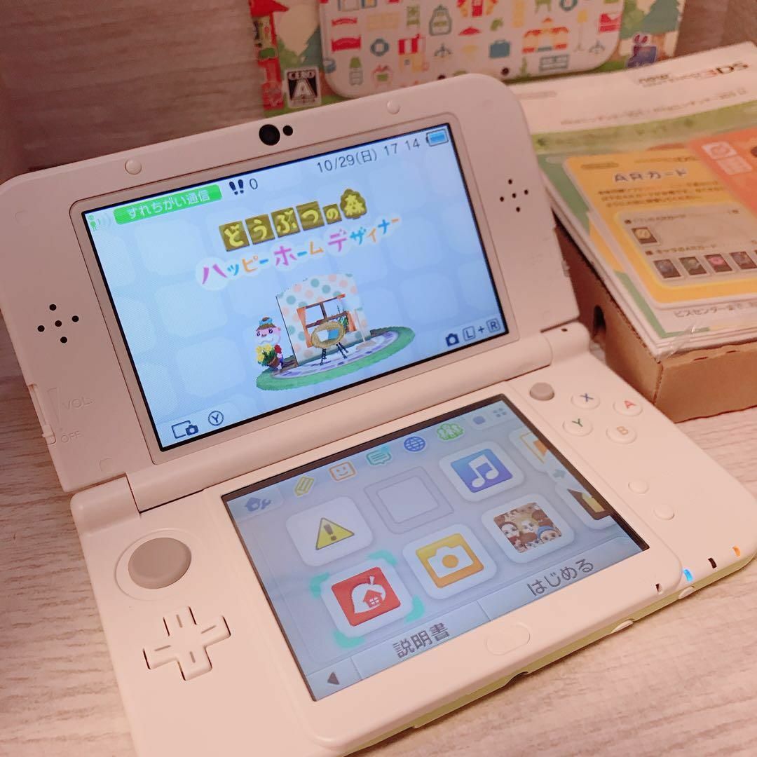 任天堂3DS フレアレッド 本体 どうぶつの森 ソフト