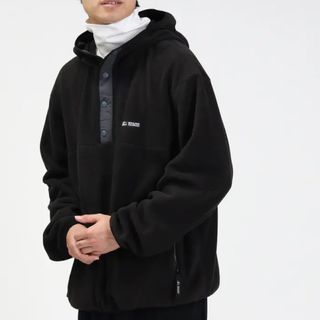 ライトオン(Right-on)のCAMP7　スナップフリースパーカー　ブラック　M(パーカー)