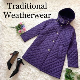 トラディショナルウェザーウェア(TRADITIONAL WEATHERWEAR)の【厚手】トラディショナルウェザー　キルティングコート　中綿　フード取り外し可能(ロングコート)