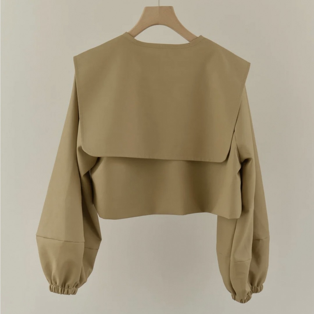 eaphi新品/Eaphi/big collar leather short jacket