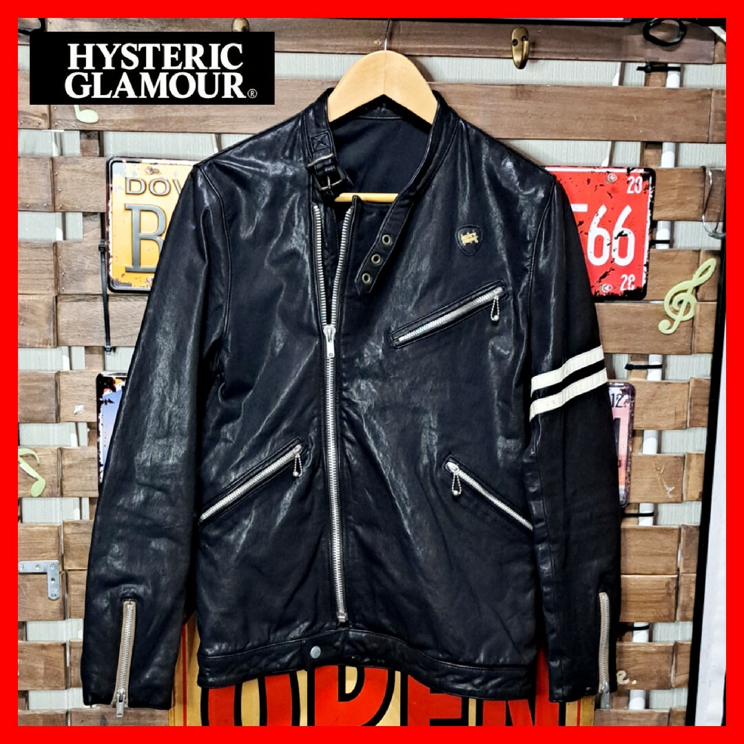 古着屋GOGO【☆お洒落感抜群☆】HYSTERIC GLAMOUR ジャケットM 黒 希少品