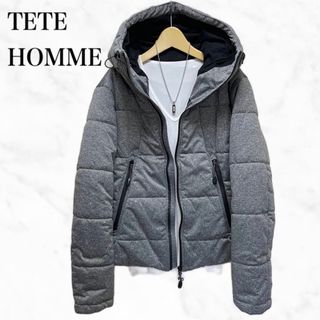 テットオム(TETE HOMME)のTETE HOMME 中綿ジャケット　アウター　ダウンジャケット　グレー系(ダウンジャケット)