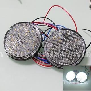 LED リフレクター 24V 反射板  サイドマーカー 2個 (ホワイト)(トラック・バス用品)