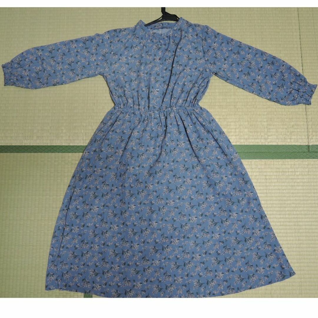 DRESKIP(ドレスキップ)の花柄空色ワンピース レディースのワンピース(ロングワンピース/マキシワンピース)の商品写真