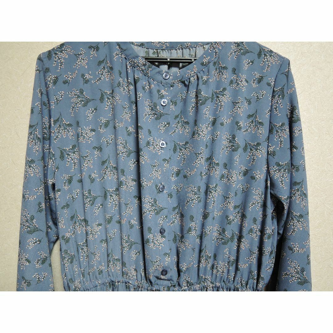 DRESKIP(ドレスキップ)の花柄空色ワンピース レディースのワンピース(ロングワンピース/マキシワンピース)の商品写真