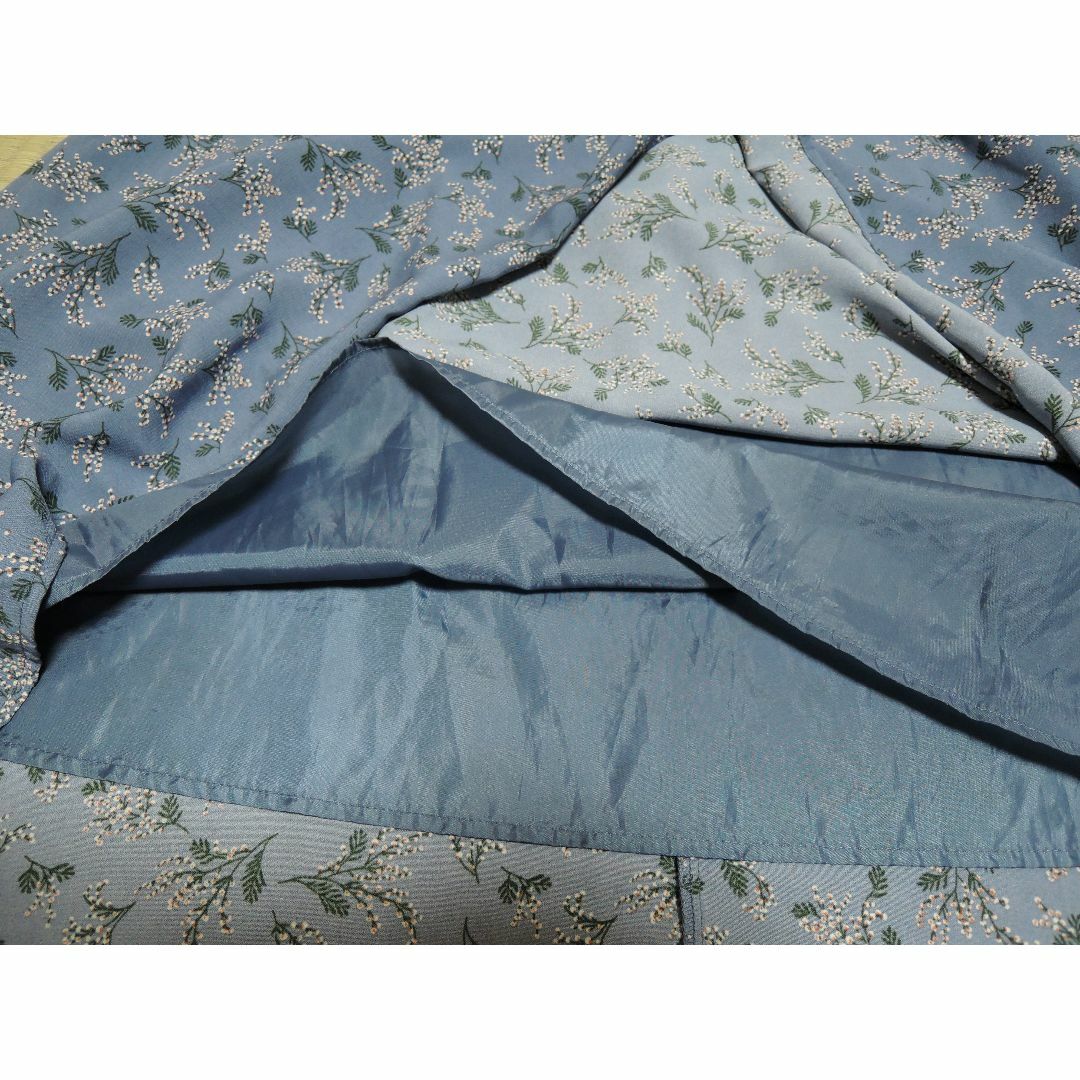 DRESKIP(ドレスキップ)の花柄空色ワンピース レディースのワンピース(ロングワンピース/マキシワンピース)の商品写真