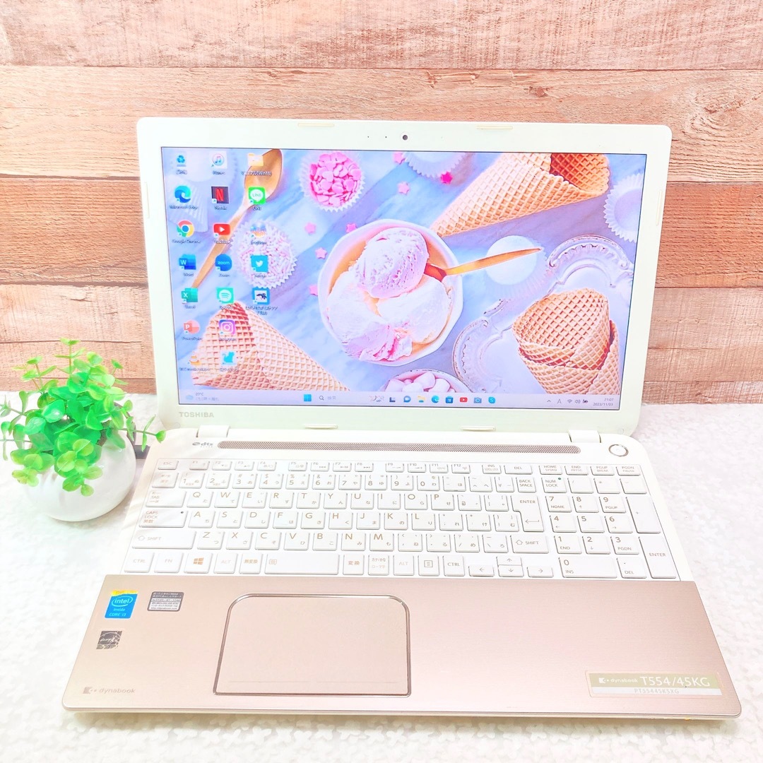 薄型❣ゴールドノートパソコン✨大容量750GB‼WEBカメラ✨初心者向け☘-