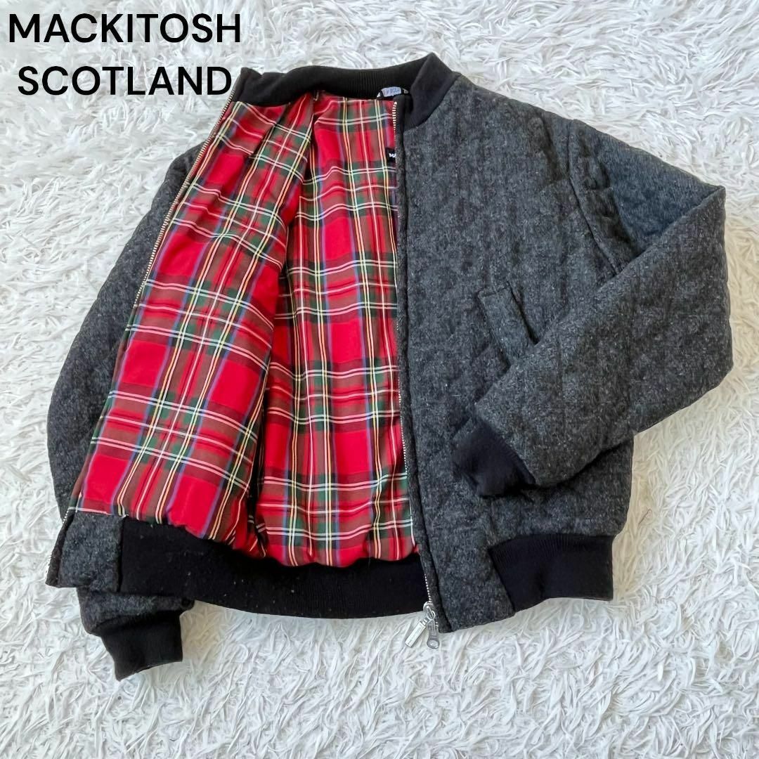 英国製 Mackintosh Scotland ツイードキルティングジャケットS