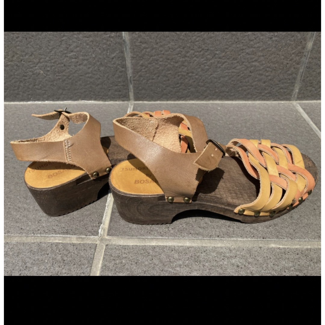 TSUMORI CHISATO - ボサボ×ツモリチサト レザーメッシュサンダル TSUMORI CHISATO - ボサボ×ツモリチサト レザーメッシュサンダル