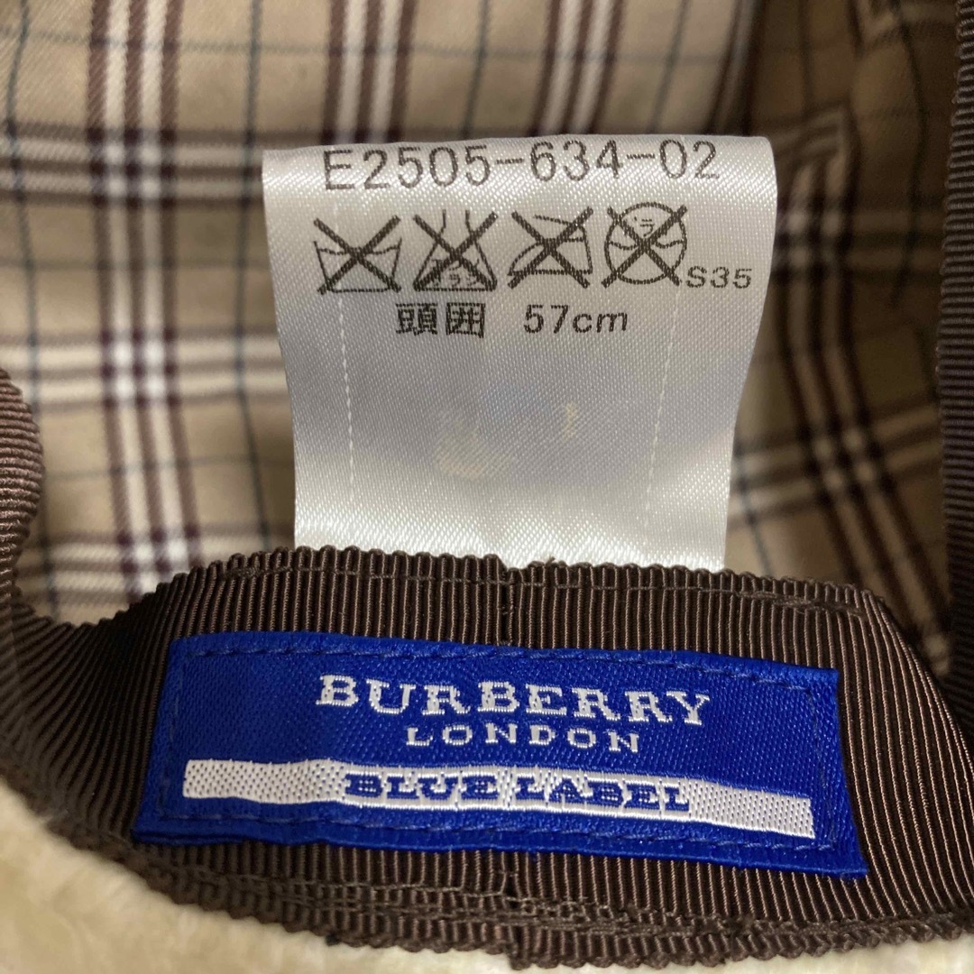 BURBERRY BLUE LABEL(バーバリーブルーレーベル)のバーバリーブルーレーベル　ベレー帽　ホワイト レディースの帽子(ハンチング/ベレー帽)の商品写真