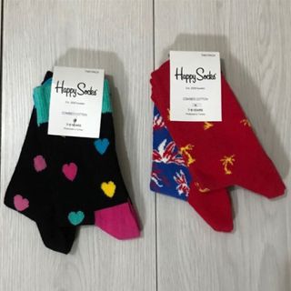 ハッピーソックス(Happy Socks)のハッピーソックス☆キッズ4足セット　ハート(靴下/タイツ)