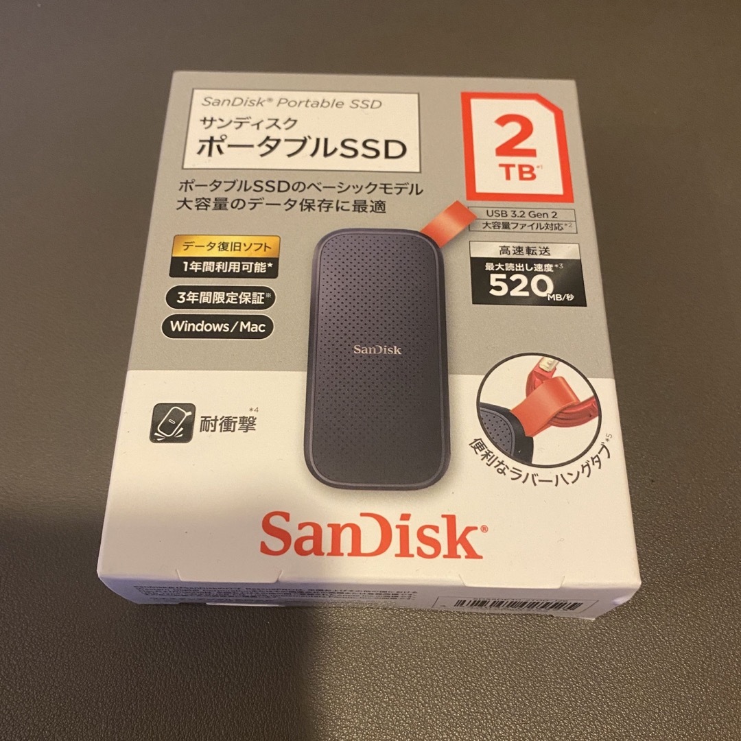 SanDisk サンディスク ポータブルSSD 2TB2TBインターフェース