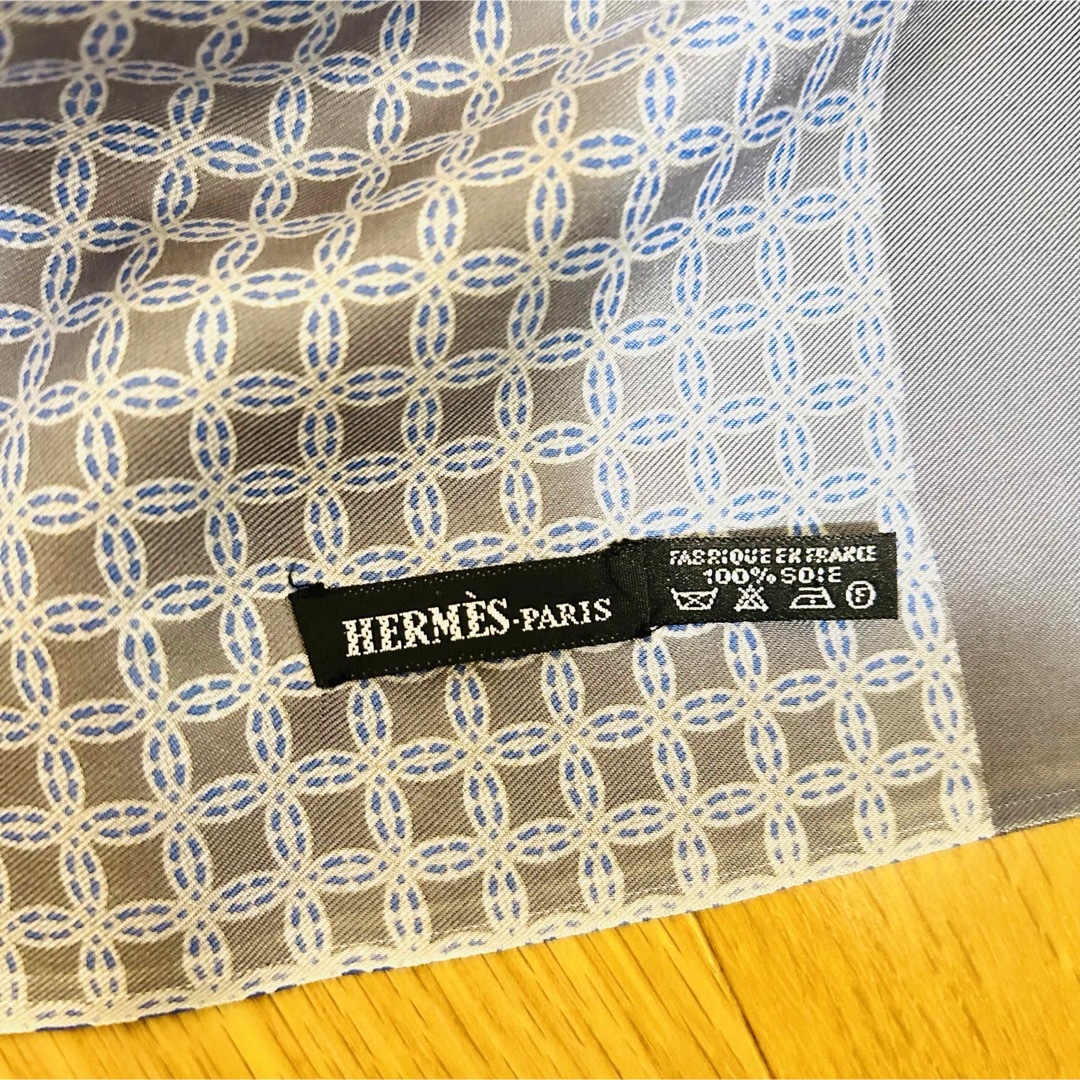 Hermes(エルメス)の希少　HERMES エルメス ストール シルク　大判スカーフ　メンズ　レディース レディースのファッション小物(バンダナ/スカーフ)の商品写真