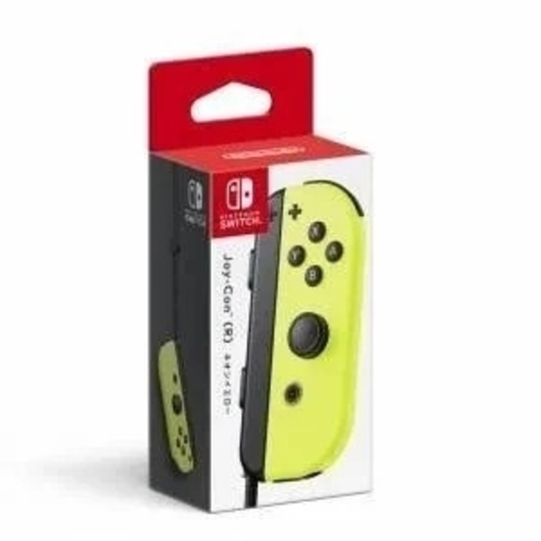 Nintendo Switch(ニンテンドースイッチ)の任天堂スイッチJoy-Con廃盤カラー　グレー＋ネオンイエロー　左右セット エンタメ/ホビーのゲームソフト/ゲーム機本体(その他)の商品写真