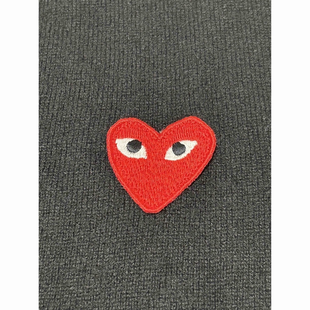 美品 PLAY COMME des GARCONS ハートロゴウールカーディガン