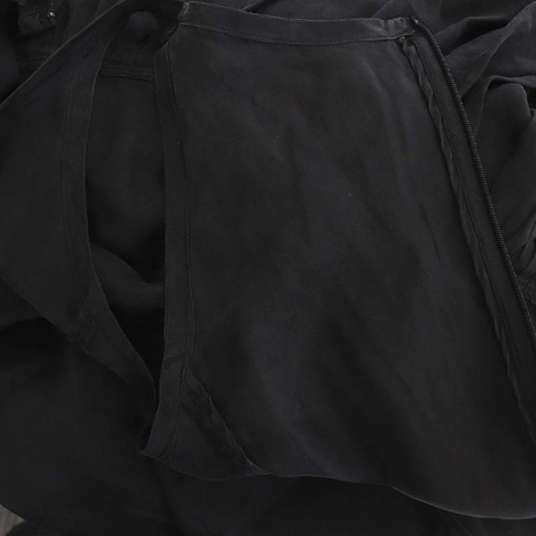 Drawer(ドゥロワー)のドゥロワー Drawer ノースリーブシルクワンピース 膝丈 36 黒 ブラック レディースのワンピース(ひざ丈ワンピース)の商品写真