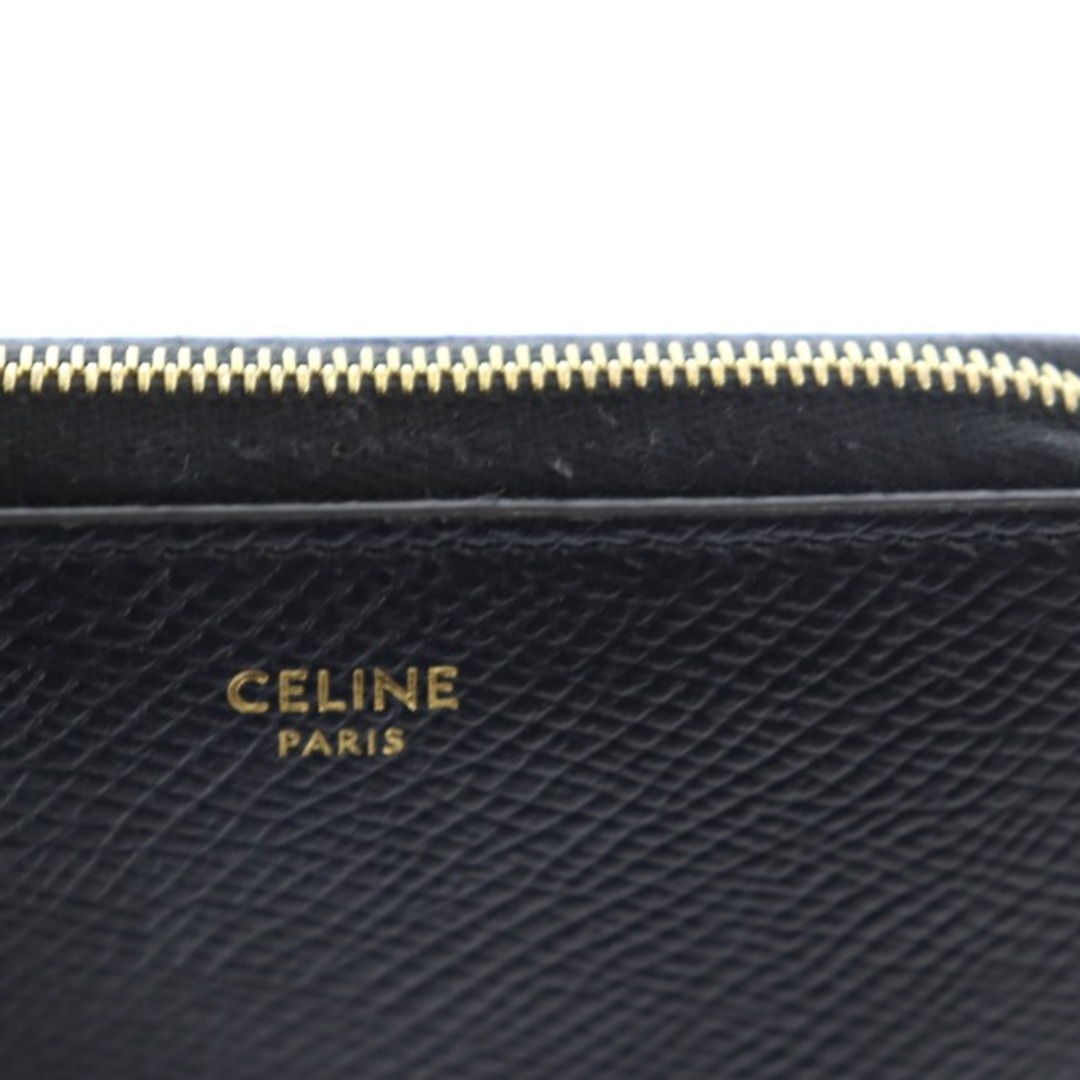 celine(セリーヌ)のセリーヌ コンパクト ウォレット ラウンドファスナー コインケース レザー 黒 レディースのファッション小物(コインケース)の商品写真