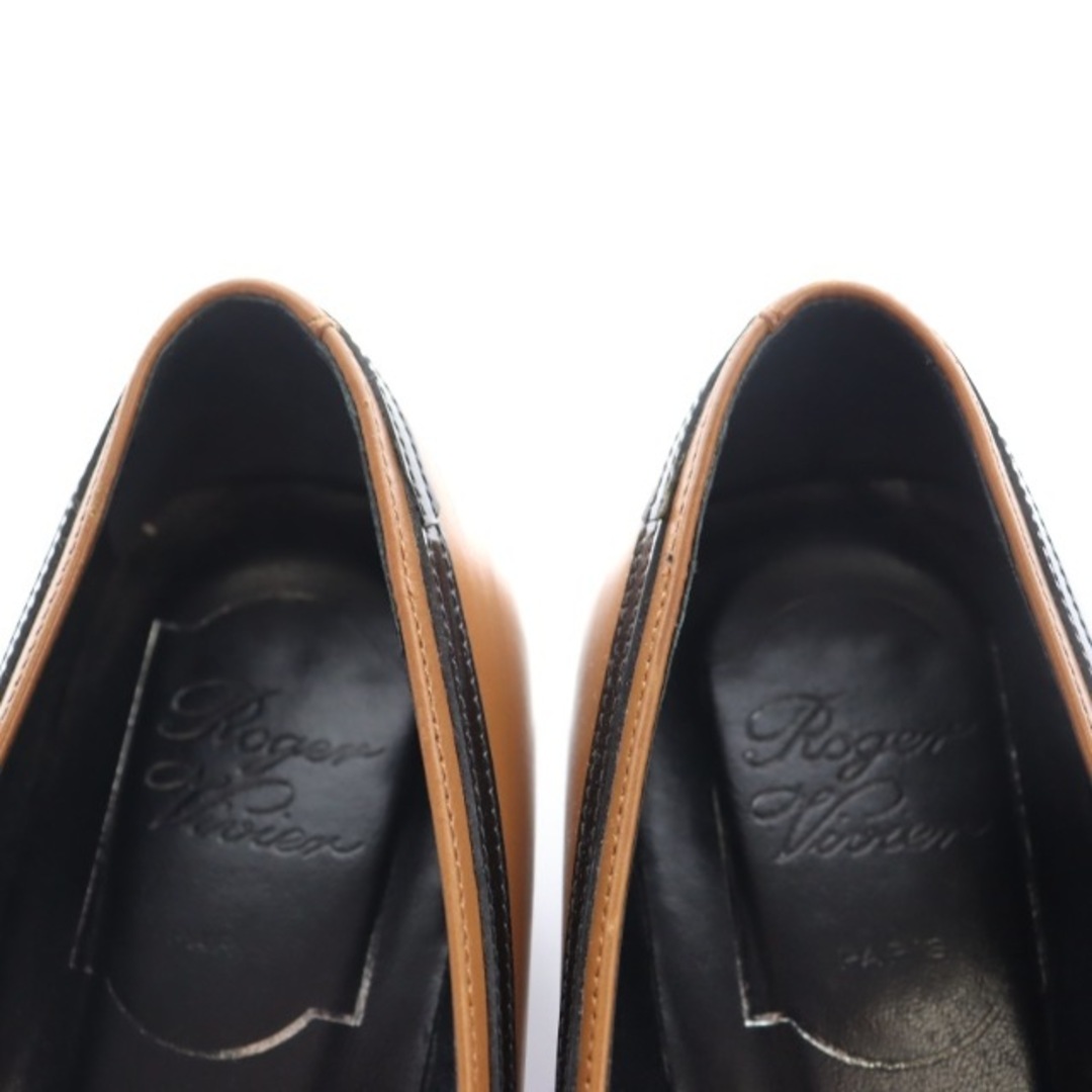 ROGER VIVIER(ロジェヴィヴィエ)のロジェヴィヴィエ ヴェルヴィヴィエ パテントライン パンプス レディースの靴/シューズ(ハイヒール/パンプス)の商品写真