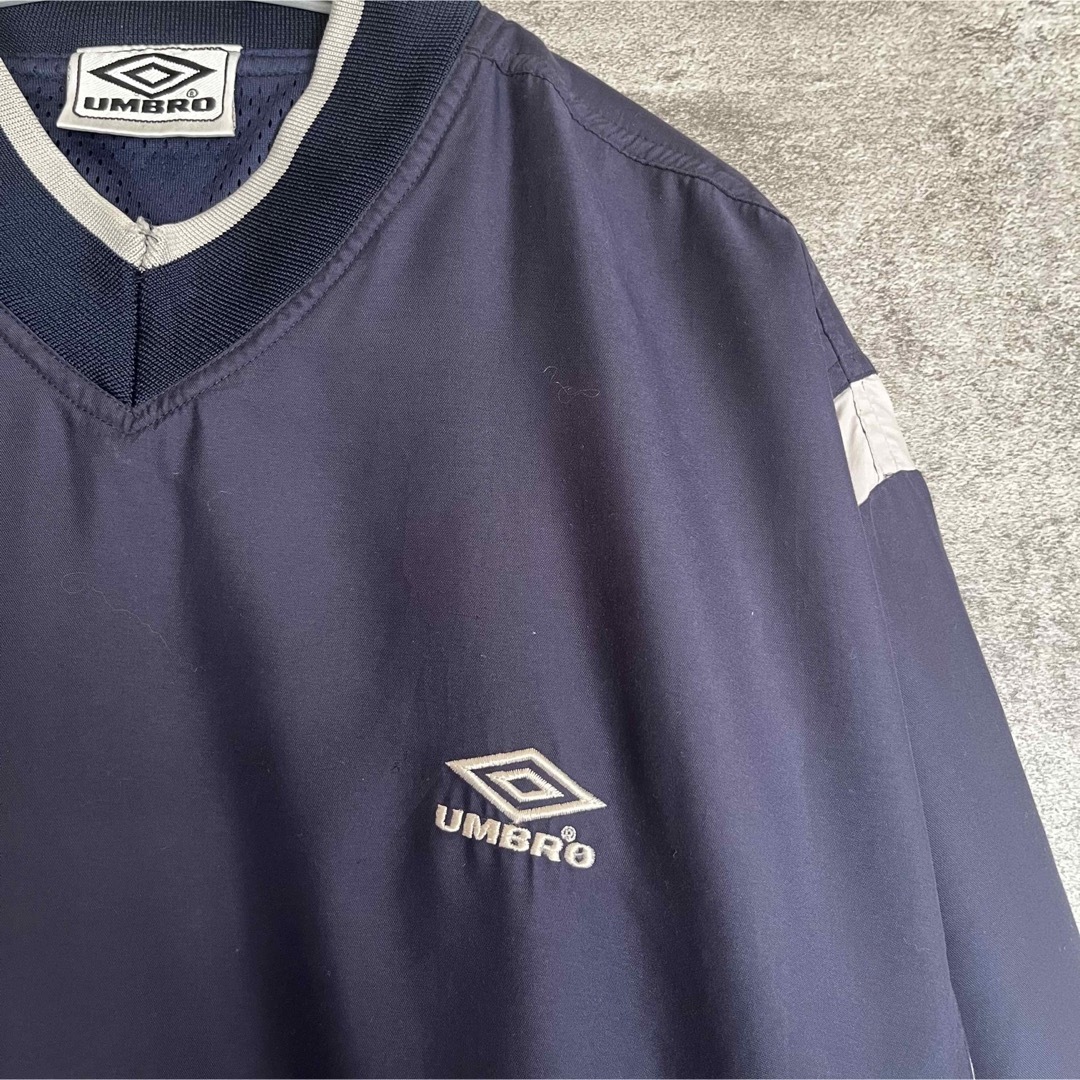 UMBRO(アンブロ) 90s ロゴ刺繍 ナイロン プルオーバー