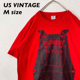 90s アメリカ製　半袖Tシャツ　ビッグプリント　シングルステッチ　男女兼用　M(Tシャツ/カットソー(半袖/袖なし))