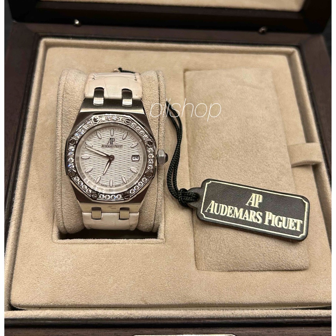 AUDEMARS PIGUET(オーデマピゲ)のオーデマピゲ　ロイヤルオーク　ホワイト　ダイヤ巻き　美品 レディースのファッション小物(腕時計)の商品写真