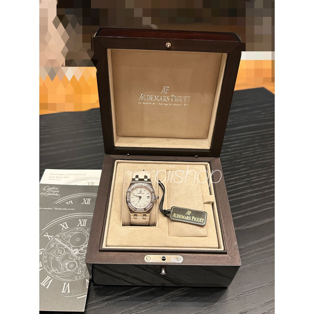 AUDEMARS PIGUET(オーデマピゲ)のオーデマピゲ　ロイヤルオーク　ホワイト　ダイヤ巻き　美品 レディースのファッション小物(腕時計)の商品写真