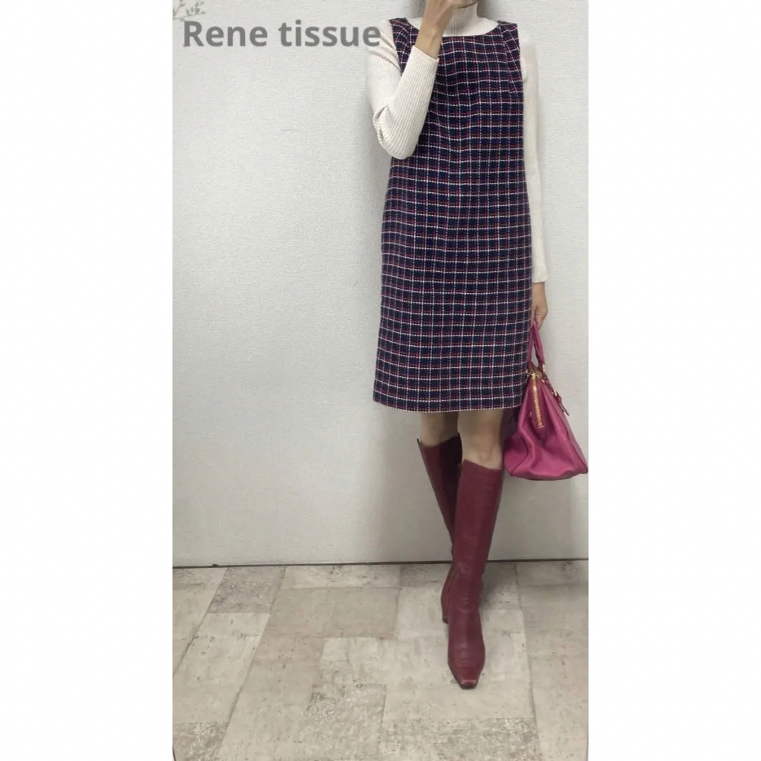 Rene　TISSUE ホワイトワンピース　36サイズ♡