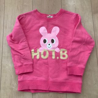 ホットビスケッツ(HOT BISCUITS)のホットビスケッツ　ミキハウス　長袖　秋　冬　うさぎ　ピンク　女の子　トレーナー(Tシャツ/カットソー)