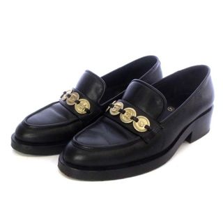 新品・箱付き【TOD's/トッズ】T金具　チャンキーヒール　パンプス　ローファー