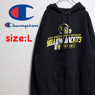 チャンピオン(Champion)のチャンピオン　古着　パーカー　アメフト　カレッジ系　イエロージャケッツ　L(パーカー)