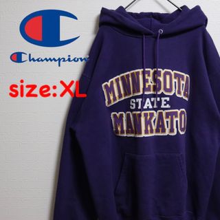 チャンピオン(Champion)のチャンピオン　古着　パーカー　ステッチ　カレッジ系　ミネソタ　XL(パーカー)