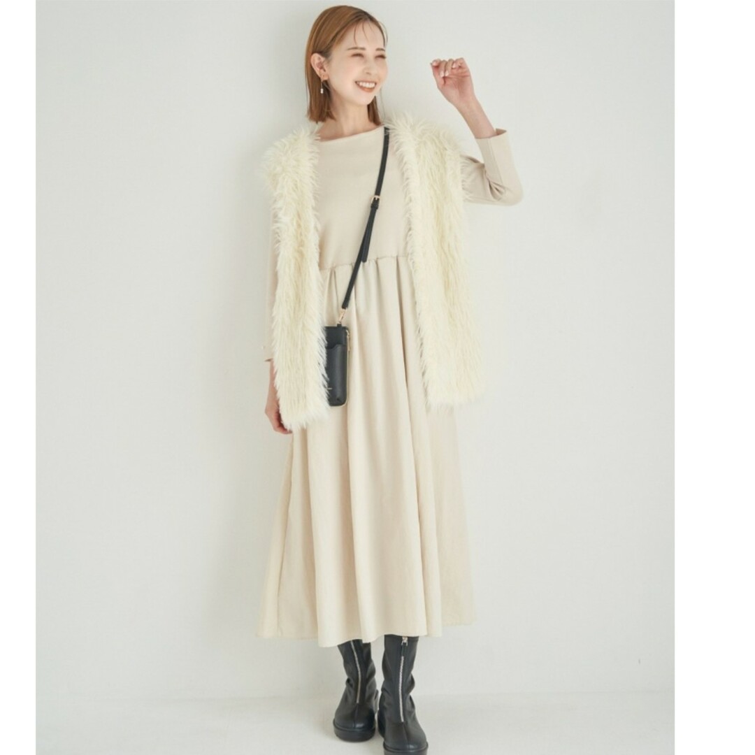 Rope' Picnic(ロペピクニック)の2023フェザーニットベスト　ロペ 　ザラ　H&M　ジーナシス　GU　earth レディースのトップス(ベスト/ジレ)の商品写真