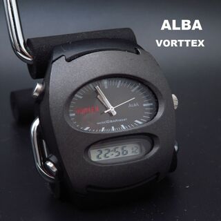 セイコー(SEIKO)のALBA VORTEX デジアナ腕時計 ブラック (腕時計(アナログ))
