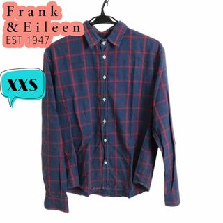 Frank&Eileen フランクアンドアイリーン シャツ マドラス チェック 柄 コットンシャツ LUKE ネイビー レッド ホワイト 紺赤白 S トップス 長袖シャツ【メンズ】【美品】