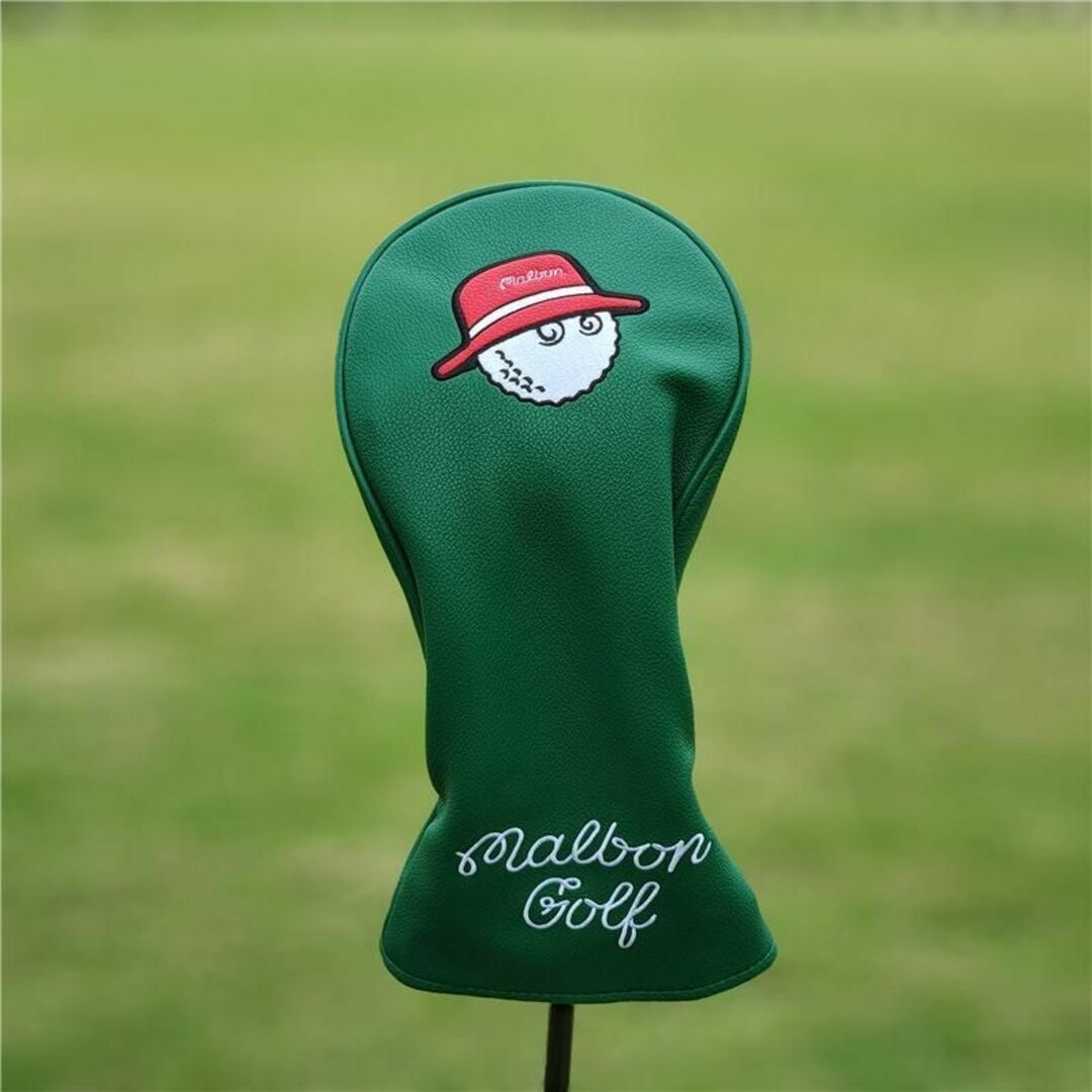 マルボン ゴルフ ヘッドカバー ドライバー 1W用カバー Malbon 緑色RWの