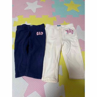 ベビーギャップ(babyGAP)の美品 GAPベビー パンツ レギンス ネイビー ホワイト 70(パンツ)