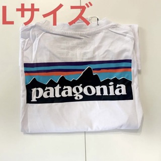 新品 patagonia パタゴニア ロンT P-6LOGO ホワイト　Lサイズ(Tシャツ/カットソー(七分/長袖))