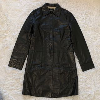 ソニアリキエル(SONIA RYKIEL)の90s SONIA ソニアリキエル レザーコート M 黒 山羊革 オンワード樫山(その他)