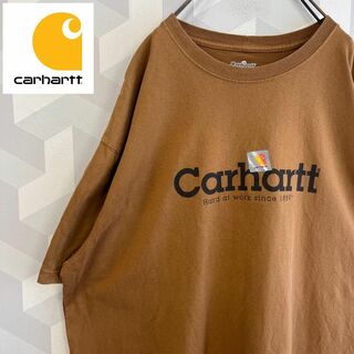 カーハート(carhartt)の【カーハート】旧ロゴ XL ビッグプリント Tシャツ 茶ブラウンCarhartt(Tシャツ/カットソー(半袖/袖なし))
