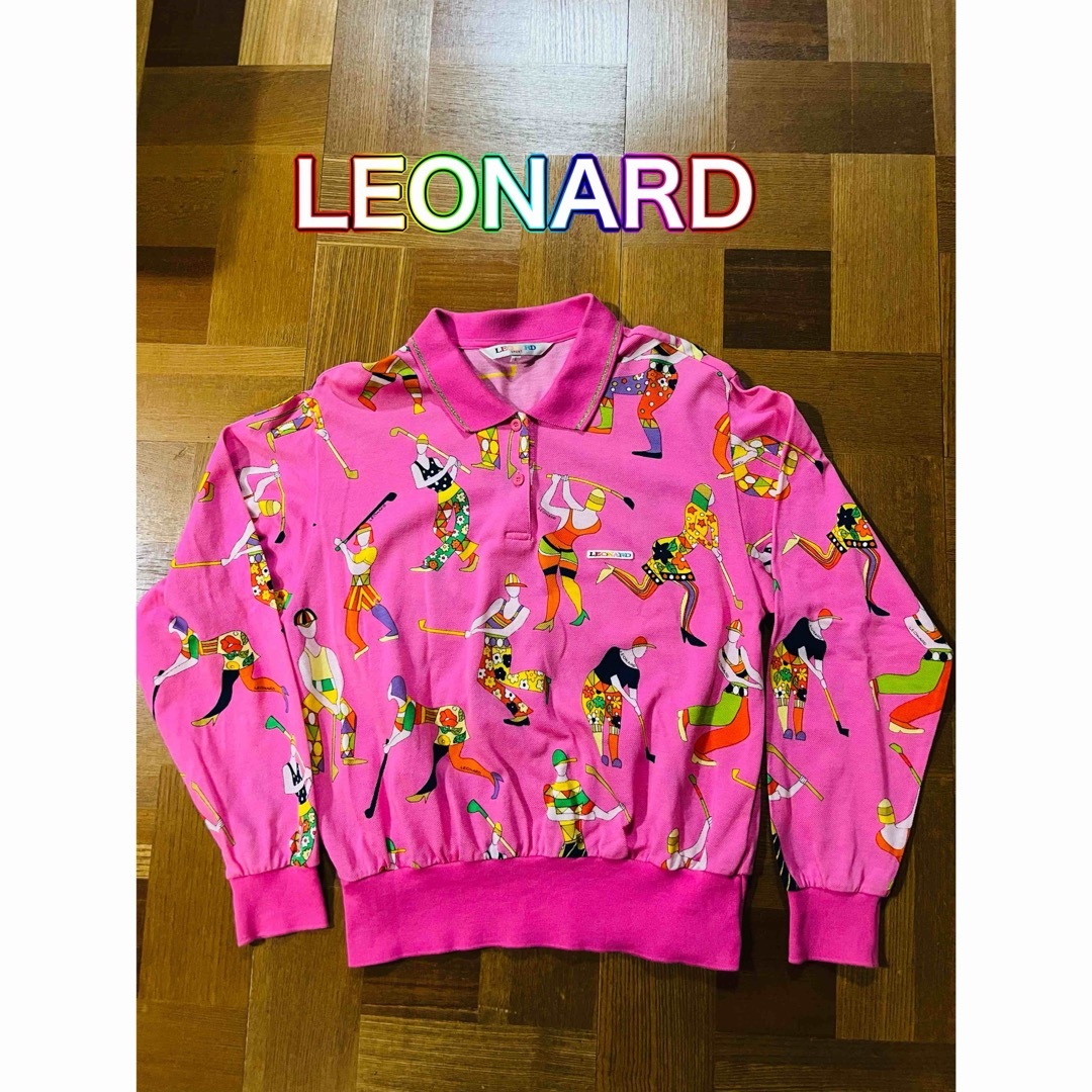 【LEONARD】レオナール人柄ポロシャツ(L)レオナール