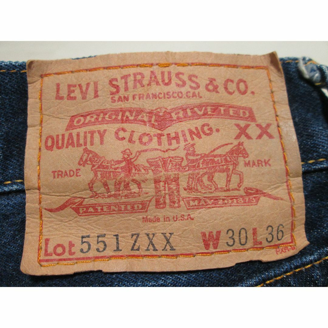 Levi's(リーバイス)の濃紺 上物 リーバイス 551ZXX 551-0006 貴重なバレンシア製 メンズのパンツ(デニム/ジーンズ)の商品写真
