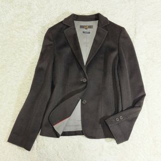 ニジュウサンク(23区)の【美品】23区　ウールカシミヤテーラードジャケット　ブラウン　コロンボ　上質　М(テーラードジャケット)