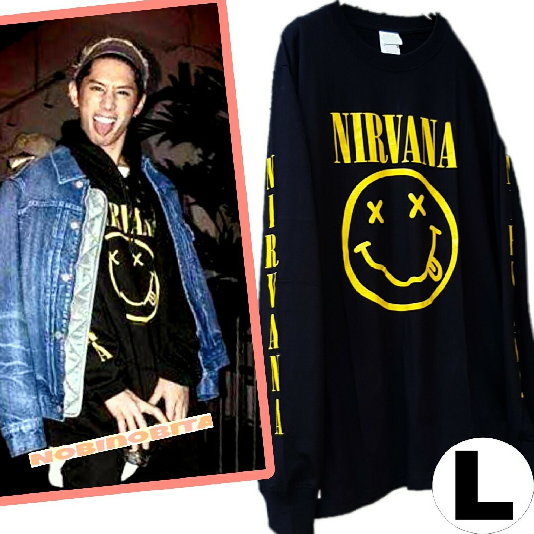 ONE OK ROCK(ワンオクロック)のL/ロンT nirvana スマイル メンズのトップス(Tシャツ/カットソー(七分/長袖))の商品写真